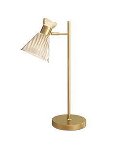 HOMCOM Modern Table Lamp, Bedside Lamp with Adjustable Flower-Shaped Head and E27 Socket for Living Room Bedroom Study, Bulb Not