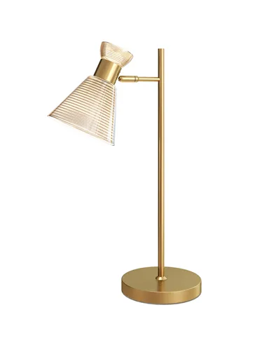 HOMCOM Modern Table Lamp, Bedside Lamp with Adjustable Flower-Shaped Head and E27 Socket for Living Room Bedroom Study, Bulb Not