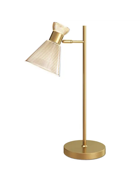 HOMCOM Modern Table Lamp, Bedside Lamp with Adjustable Flower-Shaped Head and E27 Socket for Living Room Bedroom Study, Bulb Not