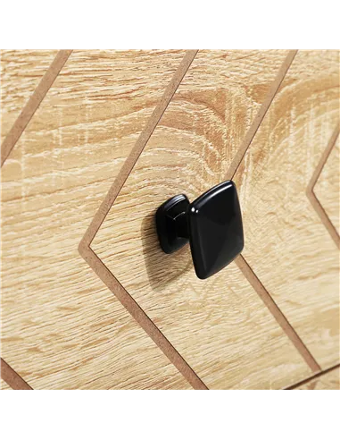 HOMCOM Bedroom Chest of Drawers, 6 Drawer Dresser, Sideboard Cabinet with Zigzag Design and Metal Base, Storage Drawer Unit, 120