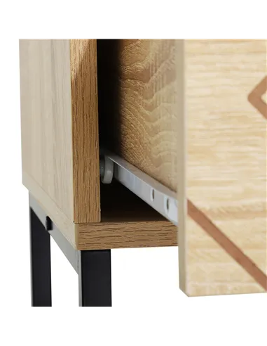 HOMCOM Bedroom Chest of Drawers, 6 Drawer Dresser, Sideboard Cabinet with Zigzag Design and Metal Base, Storage Drawer Unit, 120