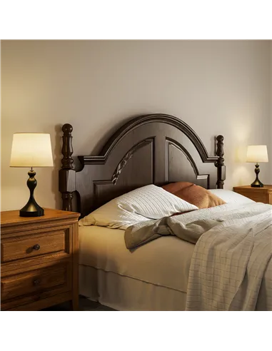 HOMCOM Set of Two Three-Colour Lamps, with USB Ports - Black/Beige