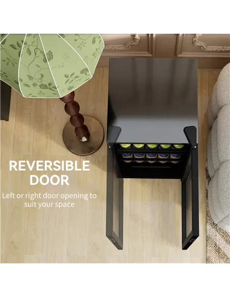 HOMCOM 93L Drinks Fridge, 115 Can Freestanding Beer Fridge with Glass Door, Adjustable Shelves, LED Light, for Beer Soda, Black