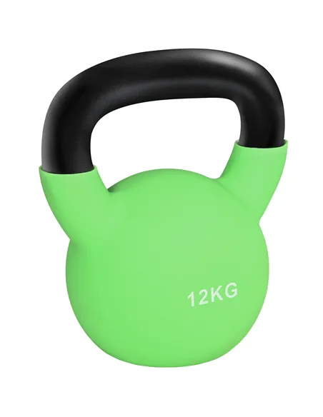 HOMCOM Soft Kettlebell, 12kg Kettle Bell with Non-Slip Handle for Home Gym Weight Lifting and Strength Training, Green