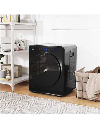 HOMCOM 4kg Compact 40-60℃  Tumble Dryer - Black