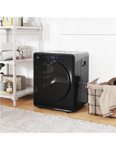 HOMCOM 4kg Compact 40-60℃  Tumble Dryer - Black
