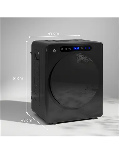 HOMCOM 4kg Compact 40-60℃  Tumble Dryer - Black
