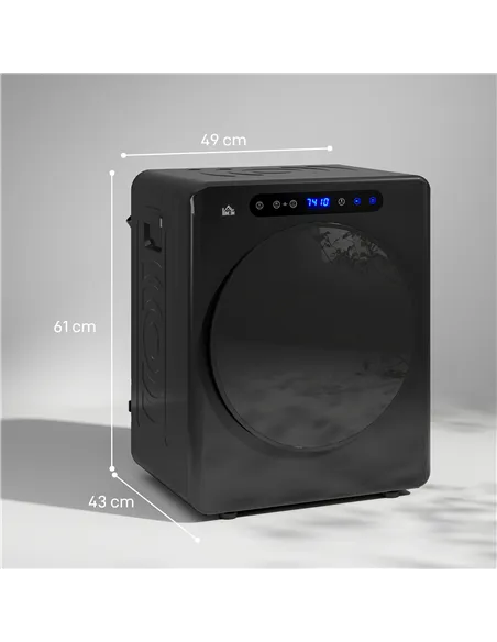 HOMCOM 4kg Compact 40-60℃  Tumble Dryer - Black