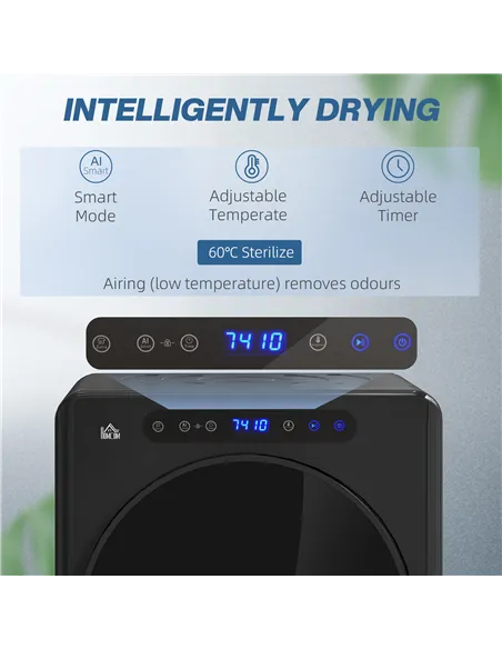 HOMCOM 4kg Compact 40-60℃  Tumble Dryer - Black