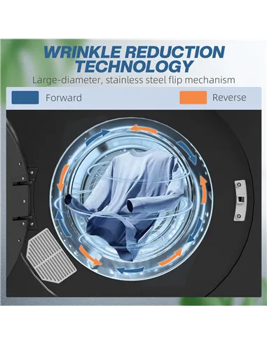 HOMCOM 4kg Compact 40-60℃  Tumble Dryer - Black