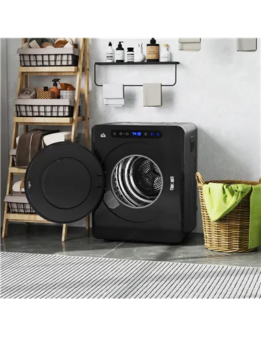 HOMCOM 4kg Compact 40-60℃  Tumble Dryer - Black