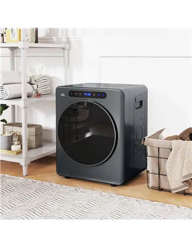 HOMCOM 4kg Compact 40-60℃  Tumble Dryer - Grey