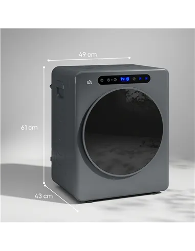 HOMCOM 4kg Compact 40-60℃  Tumble Dryer - Grey