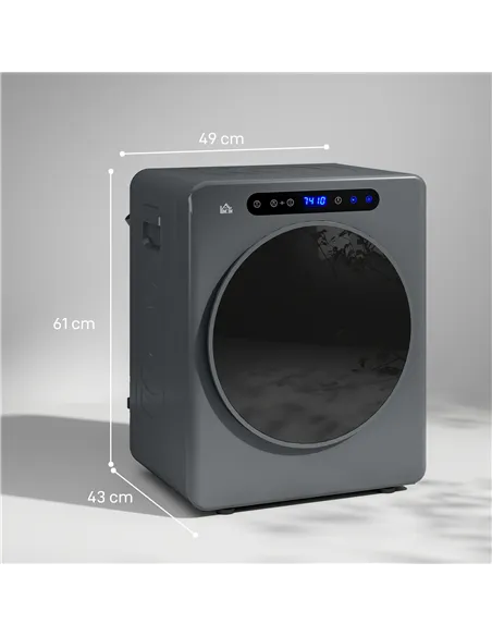 HOMCOM 4kg Compact 40-60℃  Tumble Dryer - Grey