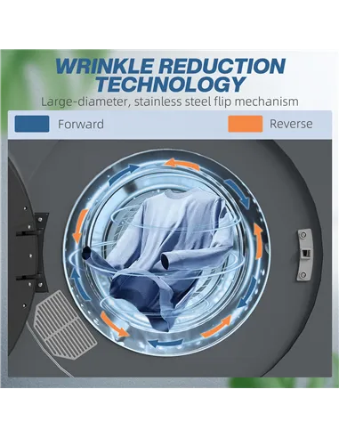 HOMCOM 4kg Compact 40-60℃  Tumble Dryer - Grey