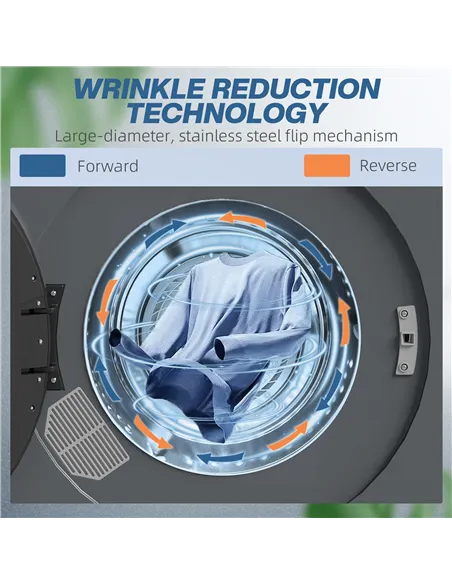 HOMCOM 4kg Compact 40-60℃  Tumble Dryer - Grey