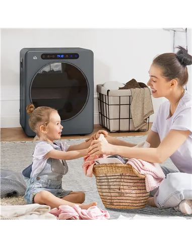 HOMCOM 4kg Compact 40-60℃  Tumble Dryer - Grey