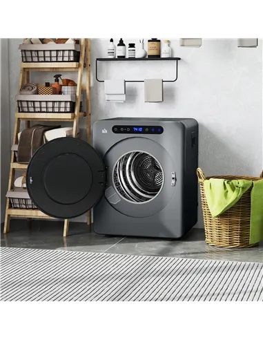 HOMCOM 4kg Compact 40-60℃  Tumble Dryer - Grey