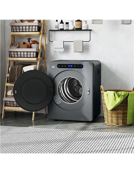 HOMCOM 4kg Compact 40-60℃  Tumble Dryer - Grey