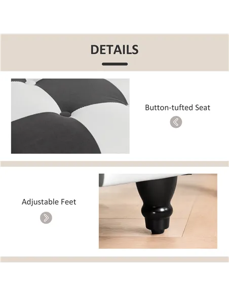 HOMCOM Storage Ottoman, Storage Bench with Wood Legs, Footstool, Footrest with Velvet Surface for Bedroom, Hallway, Living Room,