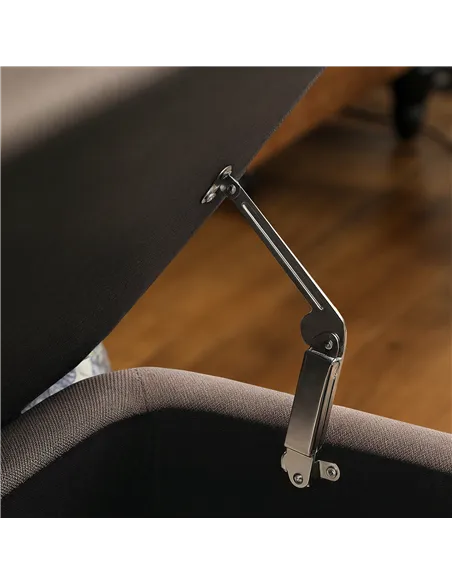 HOMCOM Linen-Look 92 x 31cm Storage Ottoman - Dark Brown