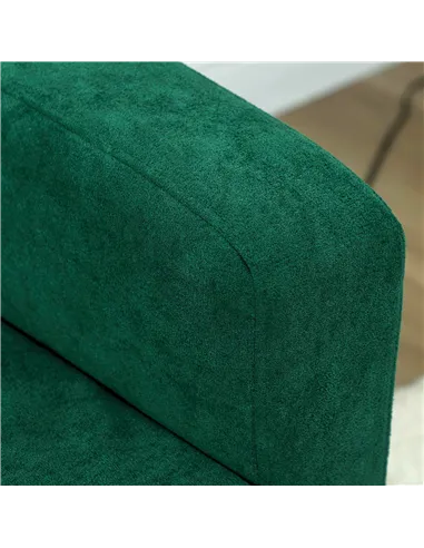 HOMCOM Two-Seater Velvet-Feel Sofa - Green