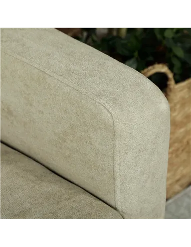 HOMCOM Two-Seater Velvet-Feel Sofa - Beige