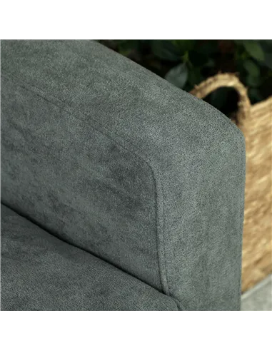 HOMCOM Two-Seater Velvet-Feel Sofa - Grey