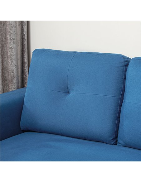 HOMCOM 3 Seater Sofa Bed, L Shaped Pull Out Sofa Bed with Storage, Convertible Click Clack Settee Sectional Sleeper Futon for Li