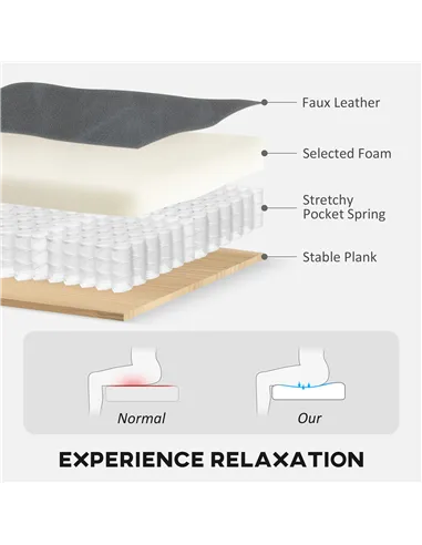 HOMCOM Wingback Accent Chair Tufted Chesterfield-style Armchair with Nail Head Trim for Living Room Bedroom Grey