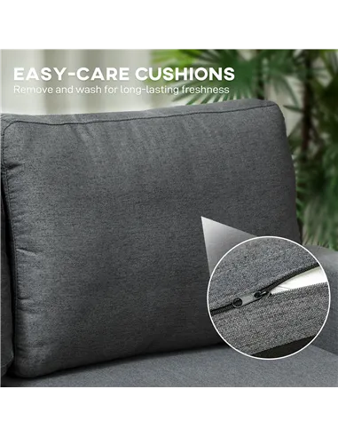 HOMCOM Three-Seater Storage Sofa Bed -  Charcoal Grey