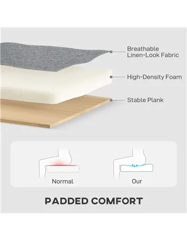 HOMCOM Three-Seater Storage Sofa Bed - Grey