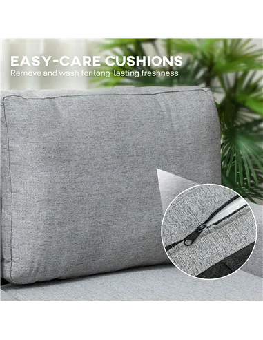HOMCOM Three-Seater Storage Sofa Bed - Grey