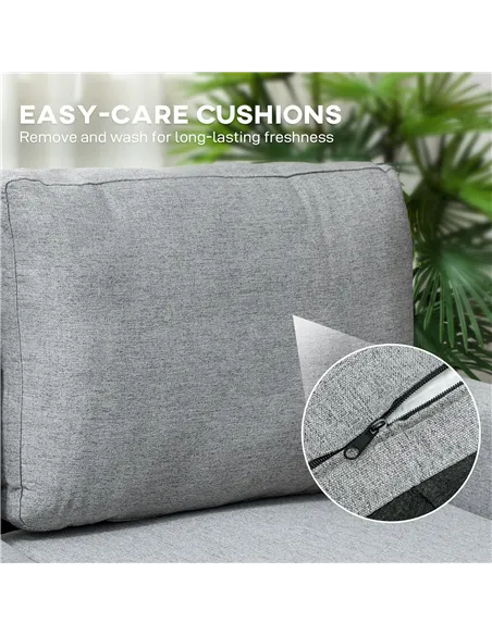 HOMCOM Three-Seater Storage Sofa Bed - Grey