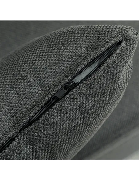 HOMCOM Three-Way Two-Seater Sofa Bed - Charcoal Grey