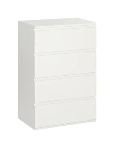 HOMCOM Chest of Drawers, 4-Drawer Storage Cabinets, Modern Dresser, Storage Drawer Unit for Bedroom
