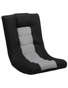 HOMCOM Floor Chair, Folding Floor Sofa with Adjustable Backrest, Wide Seat, Swivel Base, Black