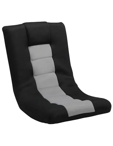 HOMCOM Floor Chair, Folding Floor Sofa with Adjustable Backrest, Wide Seat, Swivel Base, Black