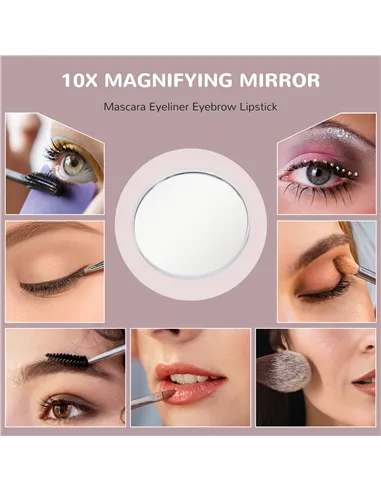 HOMCOM Vanity Mirror with Lights, Large 80x62 cm Lighted Makeup Mirror with 3 Colour, 10X Magnifying, USB Charging Port, Touch S