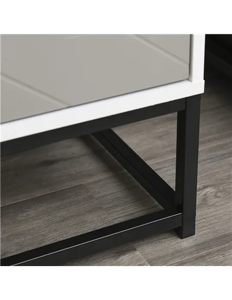 HOMCOM Chest of Drawers with Metal Handles Freestanding Dresser for Bedroom, Living Room