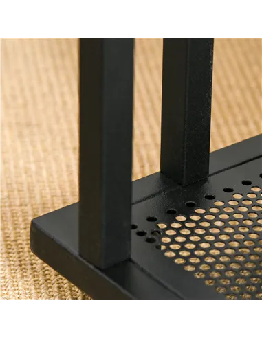 HOMCOM C Shaped Side Table Set of 2 with Wheels, Mobile End Table, Laptop Stand with Metal Frame and Storage Shelf, Rustic Brown