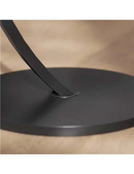 HOMCOM C Shaped Side Table, Round Bedside Table with Marble Effect Top, Modern Coffee Table Sofa End Table with Metal Frame for 