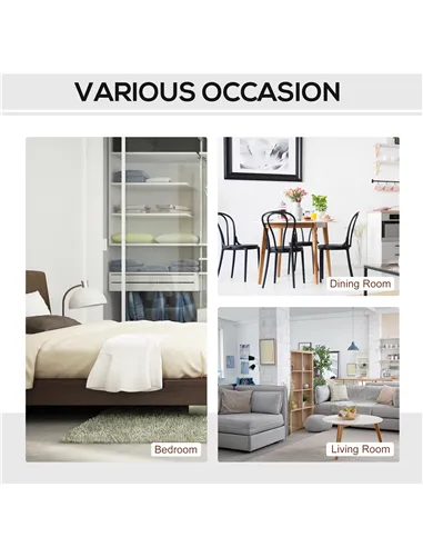 HOMCOM Modern Side Cabinet Nightstand Home Organizer with 2 Storage Drawer Unit for Bedroom, Living Room