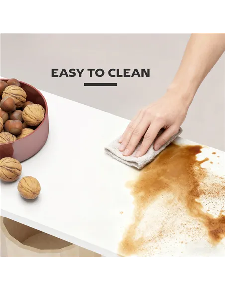 HOMCOM Side Table, Narrow End Table with Storage Shelves, S-Shaped, 3-Tier, 50W x 19.5D x 58H cm, White