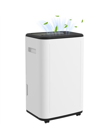 HOMCOM 6000mL Portable Dehumidifier with 24H Timer, 3 Dehumidifying Modes, 20L/Day, for Home Laundry Basement