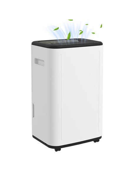 HOMCOM 6000mL Portable Dehumidifier with 24H Timer, 3 Dehumidifying Modes, 20L/Day, for Home Laundry Basement