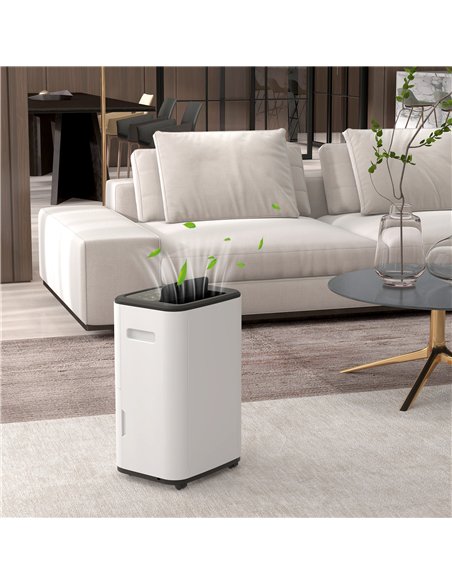 HOMCOM 6000mL Portable Dehumidifier with 24H Timer, 3 Dehumidifying Modes, 20L/Day, for Home Laundry Basement