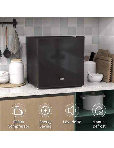 HOMCOM 35L Mini Freezer, -24℃ to -14℃ Temperature - Black