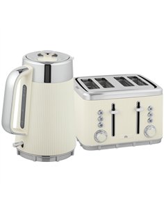 HOMCOM Electric Stainless Steel Kettle and Toaster Set, 3000W 1.7L UK Strix Thermostat Fast Boil Kettle w/ Limescale Filter, Coo