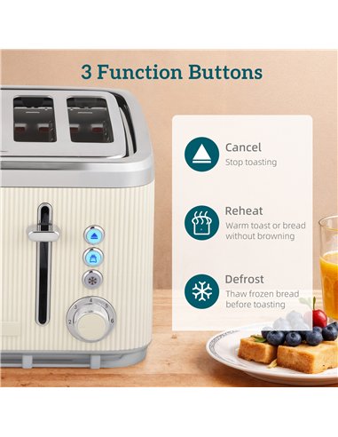 HOMCOM Electric Stainless Steel Kettle and Toaster Set, 3000W 1.7L UK Strix Thermostat Fast Boil Kettle w/ Limescale Filter, Coo